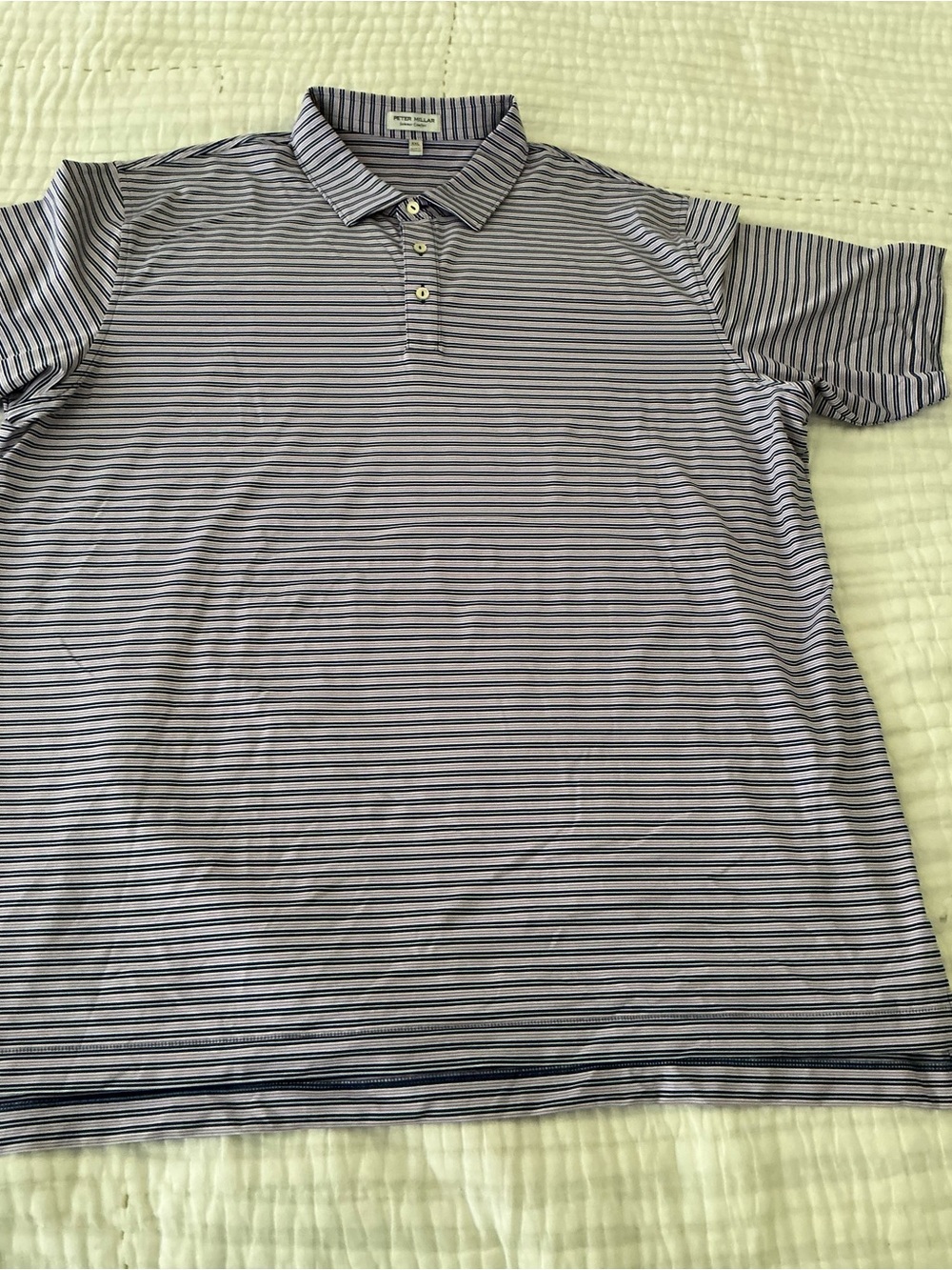 Peter Millar Men’s Navy and White Striped Polo